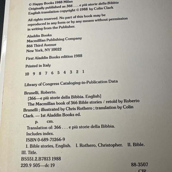 The Macmillan Book of 366 Bible Stories – 1988 Illustrated Hardcover - Picture 8 of 8